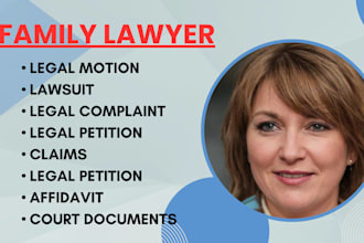 write your family law, divorce and child custody tasks