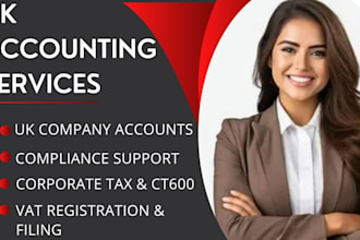 be your UK accountant for company accounts, vat, ct600 tax filing services