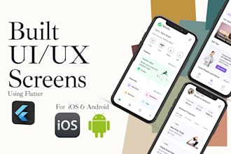 do front end UI,UX for ios, android with flutter