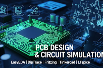 do pcb design and layout easyeda diptrace fritzing tinkercad ltspice simulation