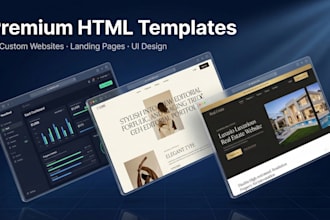 create a premium website template in HTML