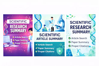 summarize scientific articles and research papers