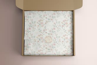 do wrapping tissue paper, packaging paper design, poly mailer, card and stickers