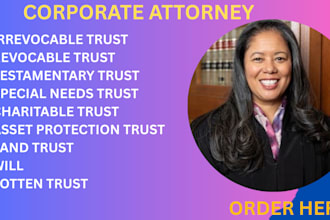 be your USA attorney for estate planning, irrevocable, revocable trust