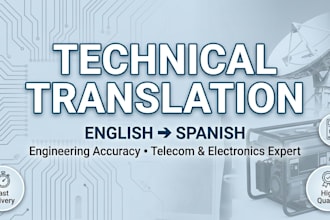 translate your technical manuals or electronics datasheets to spanish