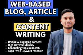 do web based blog, article and content writing