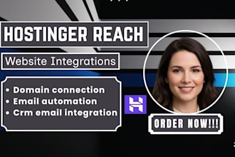 do hostinger reach website integration domain connection email automation