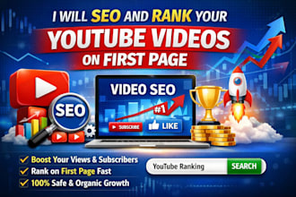 seo and rank your youtube videos on first page