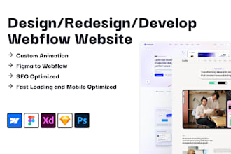 design or develop webflow website, figma to webflow, webflow expert