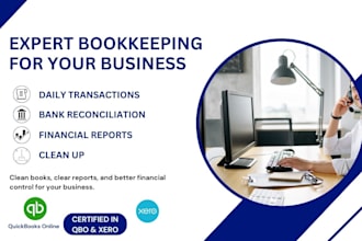 do bookkeeping, setup and cleanup in quickbooks online and xero