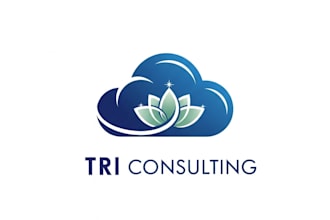 design a modern cloud and lotus logo for management consulting company