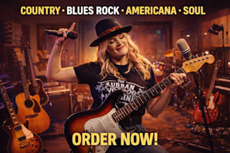 record soulful blues rock and americana vocals for your song