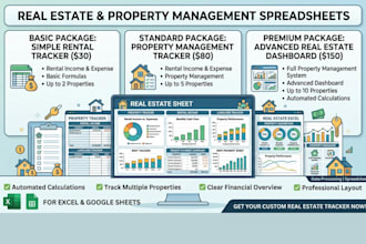 create real estate spreadsheet property management tracker rental income expense