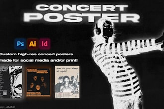design a grunge underground concert poster or gig flyer