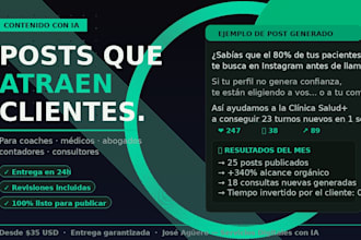 contenido profesional para redes sociales de profesionales con ia