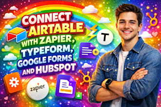 connect airtable with zapier, typeform, google forms and hubspot
