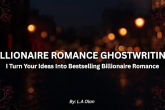 ghostwrite a professional romance ebook or story