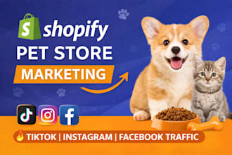 grow your shopify pet store with organic tiktok, facebook and ig marketing