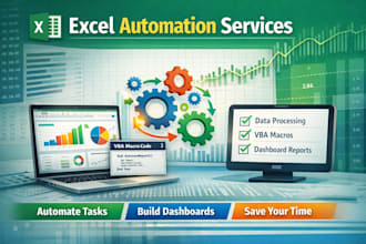 excel reports, dashboards, and repetitive tasks