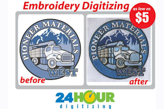 digitize logo for hat embroidery and cap embroidery