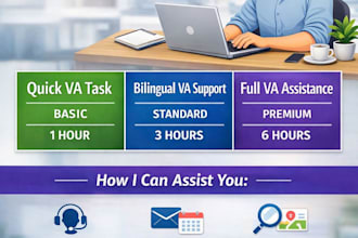 be your reliable bilingual virtual assistant for admin, customer service