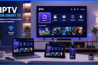 build iptv player, vod, ott, smasung lg, tizen, roku, smart tv with admin panel