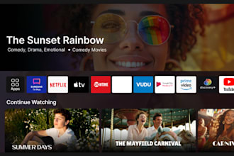 build iptv player, vod, ott, smasung lg, tizen, roku, smart tv with admin panel