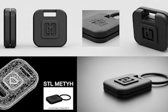 create custom 3d printable keychain stl models for 3d printing