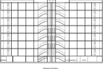 2d accurate floor plan for industrial bulding, in aerial view, facilities layout
