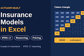 build actuarial models in excel for insurance and ifrs 17