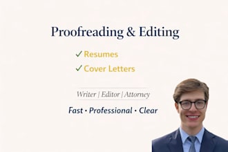 edit and improve your resume and cover letter