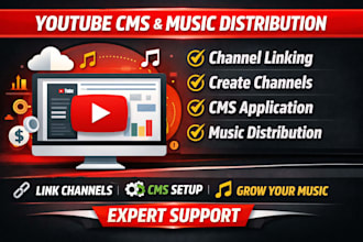 do music distribution, channel linking under cms, channel creation and cms apply