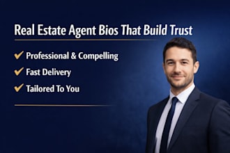 write a professional real estate agent bio that wins clients
