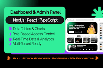 build your dashboard or admin panel with next js
