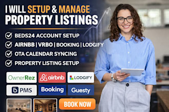 setup beds24, integrate pms and sync airbnb calendars for short term rentals
