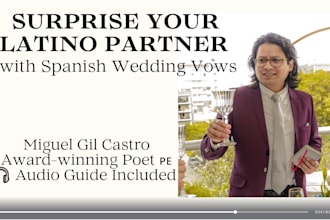 write spanish wedding vows or speech to surprise your latino partner