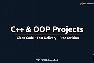 develop cpp oop projects assignments and console applications