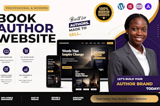 build a professional book author website, wordpress website, ebook landing page