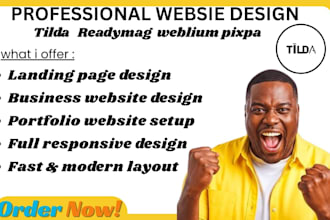 design modern tilda readymage cargo weblium pixpa verasoly website