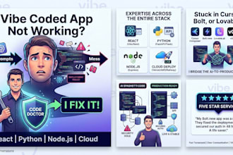 fix, refactor, and deploy your vibe coded react, python app