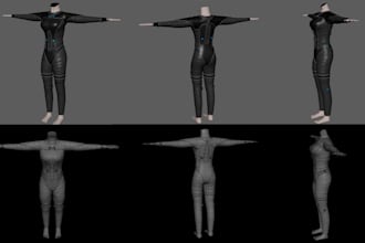 create custom 3d clothing and outfits for game characters