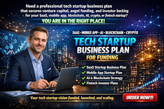 write saas mobile app blockchain ai tech crypto fintech business plan startups