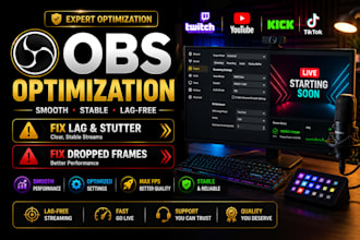optimize obs studio for smooth streaming and fix lag or dropped frames