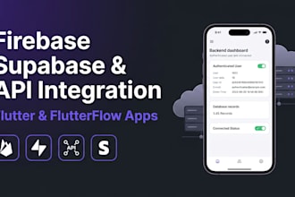 integrate firebase, supabase, or API into your flutter app