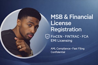 register US msb, fincen, fintrac, fca or emi license with full aml compliance