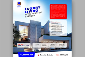 create professional property listing flyers for real estate marketing