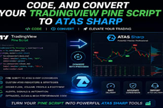 code, and convert your tradingview pine script to atas sharp