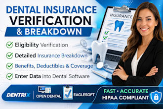 do dental insurance verification and breakdown for your dental office