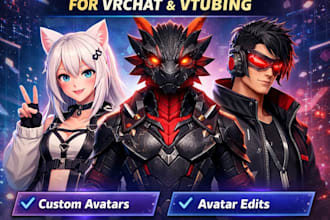 create, edit or customize a vrchat avatar for vrchat