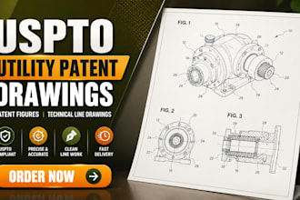create uspto utility patent drawings and patent figures